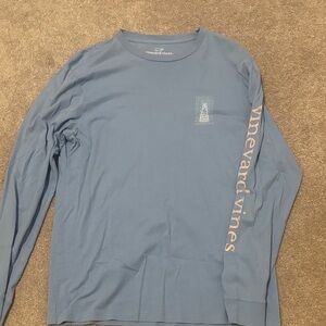 Vineyard Vines Men's Slate Blue Long Sleeve Tee